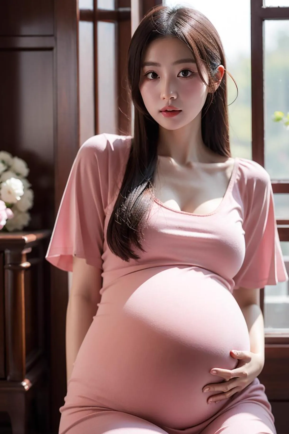 一位头脑有问题的孕妇